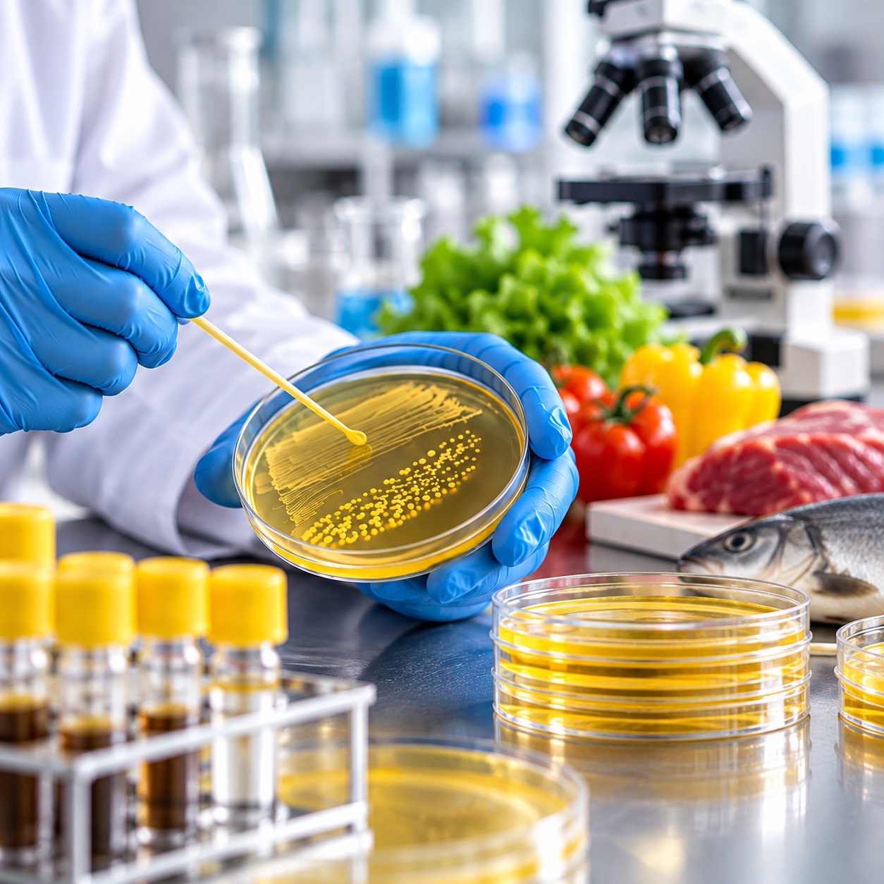 Preparación de muestras microbiológicas: Alimentación humana, animal, muestras ambientales y de producción primaria